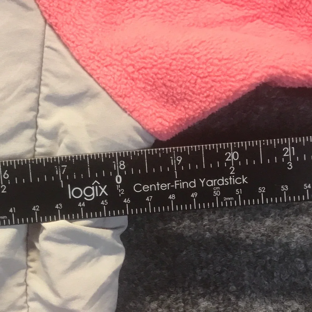 The North Face Denali Jacket Girls L Pink Grey Excellent Fleece Colorblock